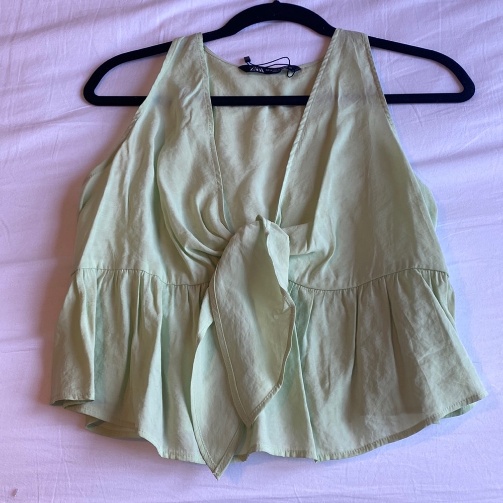 Zara cropped flowy tank